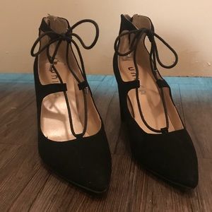 Black Unisa Lace-up Heels